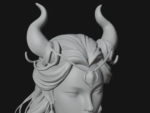 Elven Queen Statue Design 32 - 3D Print Model 3D Print Model