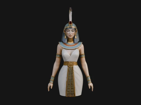 Egyptian Queen Statue Design 5 - 3D Print Model 3D Print Model