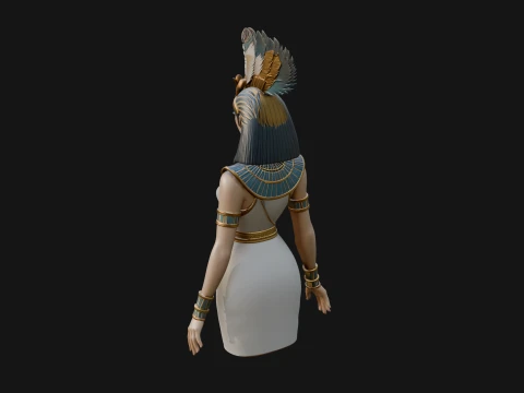 Egyptian Queen Statue Design 5 - 3D Print Model 3D Print Model
