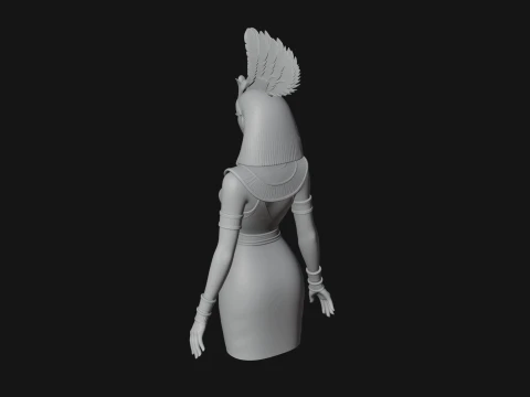 Egyptian Queen Statue Design 5 - 3D Print Model 3D Print Model
