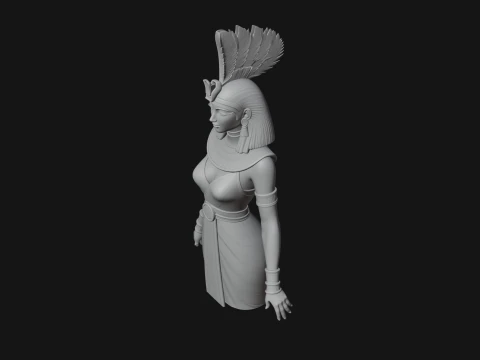 Egyptian Queen Statue Design 5 - 3D Print Model 3D Print Model