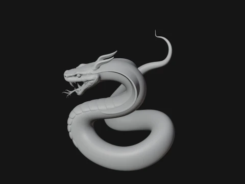 Crowned Cobra Serpent Statue Design 1 - 3D Print Model 3D Print Model