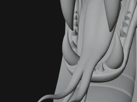 Crowned Cobra Serpent Statue Design 1 - 3D Print Model 3D Print Model