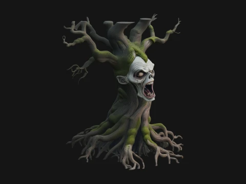 Haunted Tree Monster Statue Design 1 - 3D Print Model 3D Print Model