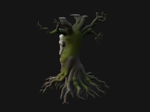 Haunted Tree Monster Statue Design 1 - 3D Print Model 3D Print Model