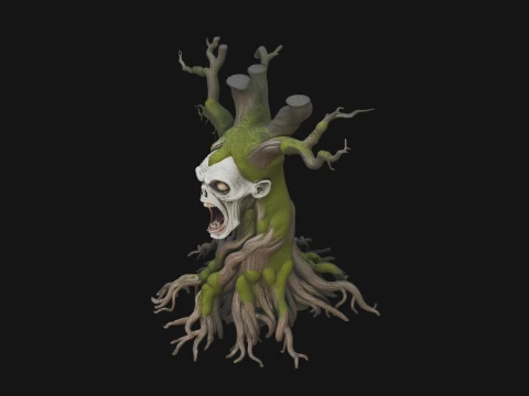 Haunted Tree Monster Statue Design 1 - 3D Print Model 3D Print Model