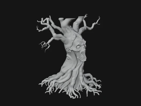 Haunted Tree Monster Statue Design 1 - 3D Print Model 3D Print Model