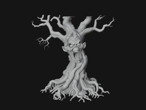 Haunted Tree Monster Statue Design 1 - 3D Print Model 3D Print Model