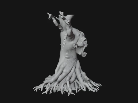 Haunted Tree Monster Statue Design 1 - 3D Print Model 3D Print Model