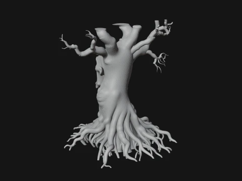 Haunted Tree Monster Statue Design 1 - 3D Print Model 3D Print Model
