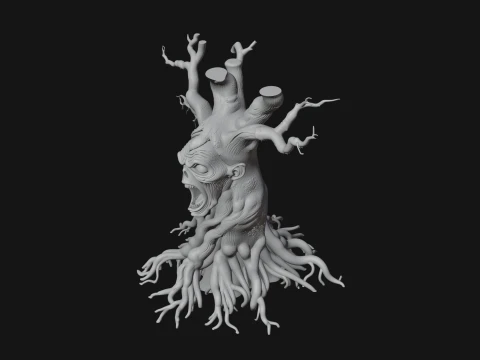 Haunted Tree Monster Statue Design 1 - 3D Print Model 3D Print Model