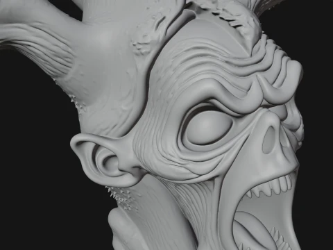 Haunted Tree Monster Statue Design 1 - 3D Print Model 3D Print Model