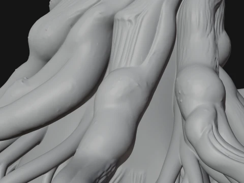 Haunted Tree Monster Statue Design 1 - 3D Print Model 3D Print Model
