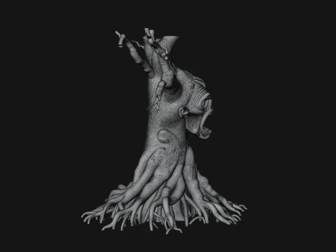 Haunted Tree Monster Statue Design 1 - 3D Print Model 3D Print Model