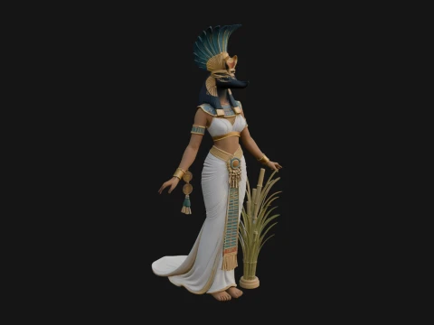 Ibis Headed Egyptian God Statue Design 3 - 3D Print Model 3D Baskı Modeli