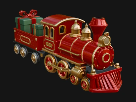 Christmas Toy Train Model Design 1 - 3D Print Model 3D Print Model