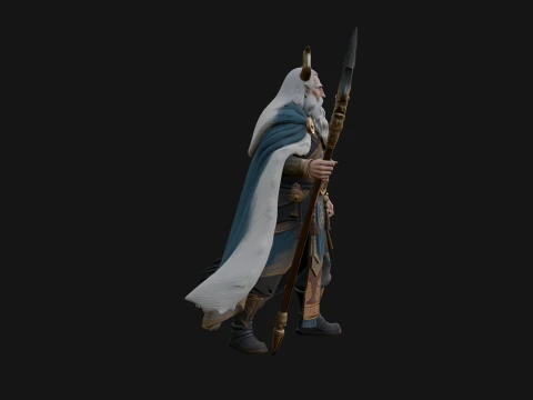 Odin with Spear Statue Design 17 - 3D Print Model 3D Print Model
