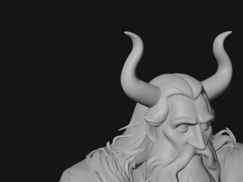 Odin with Spear Statue Design 17 - 3D Print Model 3D Print Model