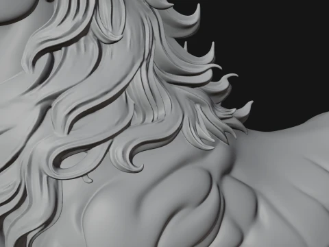 Qilin Deer Beast Statue Design 2 - 3D Print Model 3D Print Model