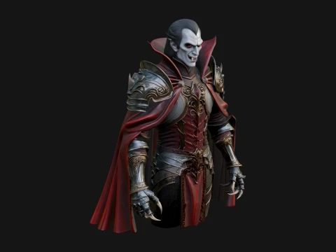 Vampire Lord Statue Design 2 - 3D Print Model Modèles 3D en vedette