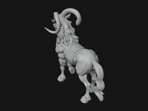 Qilin Deer Beast Statue Design 4 - 3D Print Model 3D Print Model