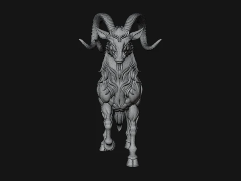 Qilin Deer Beast Statue Design 4 - 3D Print Model 3D Print Model