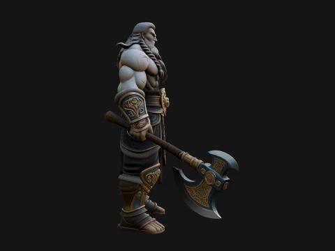 Horned Demon Armored Statue Design 8 - 3D Print Model 3D Print Model
