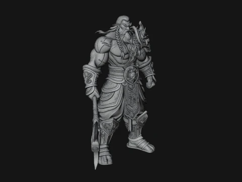 Horned Demon Armored Statue Design 8 - 3D Print Model 3D Print Model