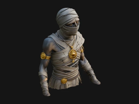 Mummy Warrior Statue Design 7 - 3D Print Model 3D Print Model