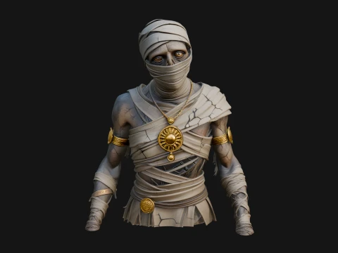 Mummy Warrior Statue Design 7 - 3D Print Model 3D Print Model