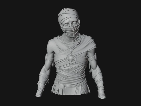 Mummy Warrior Statue Design 7 - 3D Print Model 3D Print Model