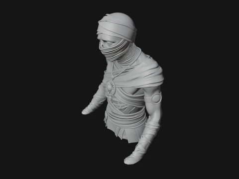 Mummy Warrior Statue Design 7 - 3D Print Model 3D Print Model