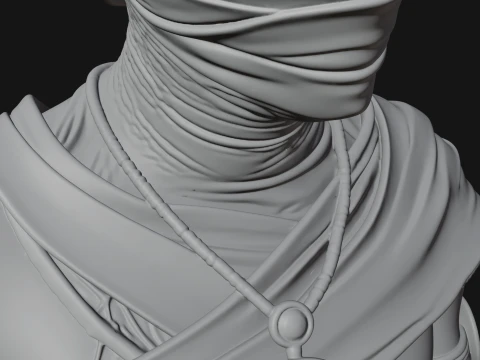 Mummy Warrior Statue Design 7 - 3D Print Model 3D Print Model