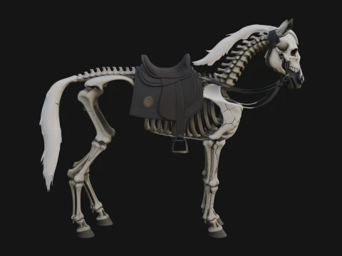 Skeleton Horse Statue Design 2 - 3D Print Model 3D Print Model