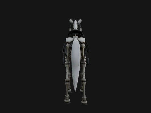 Skeleton Horse Statue Design 2 - 3D Print Model 3D Print Model
