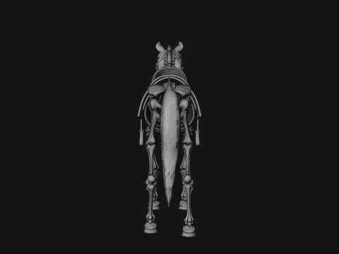 Skeleton Horse Statue Design 2 - 3D Print Model 3D Print Model