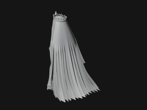 Veiled Ghost Bride Statue Design 1 - 3D Print Model 3D Print Model