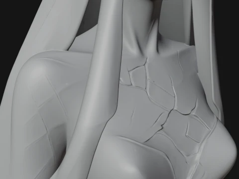Veiled Ghost Bride Statue Design 1 - 3D Print Model 3D Print Model