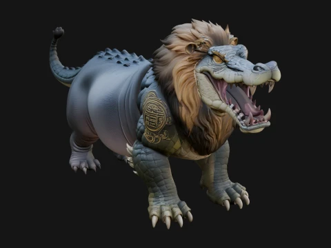 Chimera Mythical Beast Statue Design 15 - 3D Print Model 3D Print Model