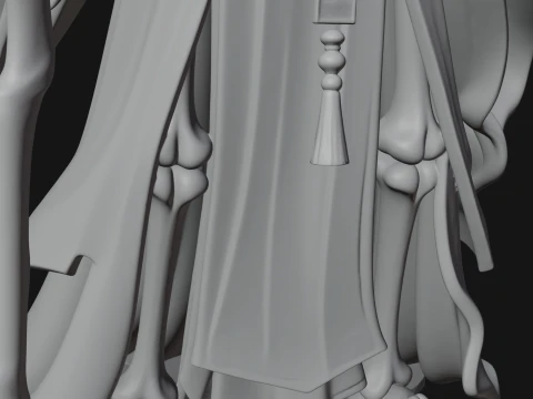 Crowned Skeleton Queen Statue Design 9 - 3D Print Model 3D Print Model