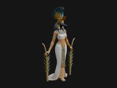Ibis Headed Egyptian God Statue Design 4 - 3D Print Model 3D Baskı Modeli