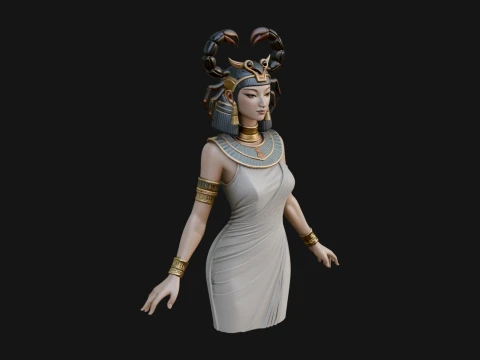 Egyptian Queen Statue Design 8 - 3D Print Model 3D Print Model