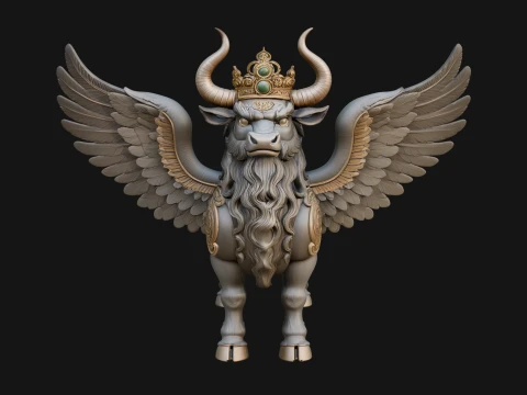 Qilin Deer Beast Statue Design 6 - 3D Print Model 3D Print Model