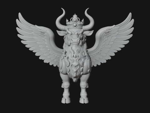 Qilin Deer Beast Statue Design 6 - 3D Print Model 3D Print Model