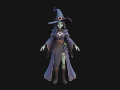 Witch Hat Sorcerer Statue Design 25 - 3D Print Model 3D Print Model