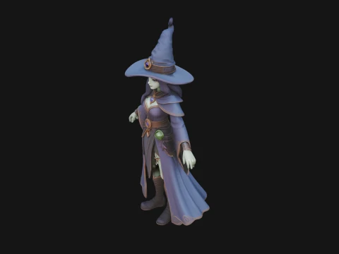 Witch Hat Sorcerer Statue Design 25 - 3D Print Model 3D Print Model