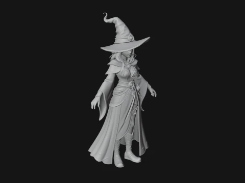 Witch Hat Sorcerer Statue Design 25 - 3D Print Model 3D Print Model