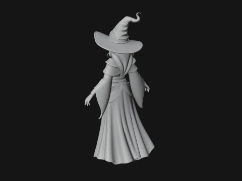 Witch Hat Sorcerer Statue Design 25 - 3D Print Model 3D Print Model