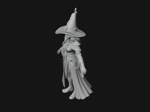 Witch Hat Sorcerer Statue Design 25 - 3D Print Model 3D Print Model