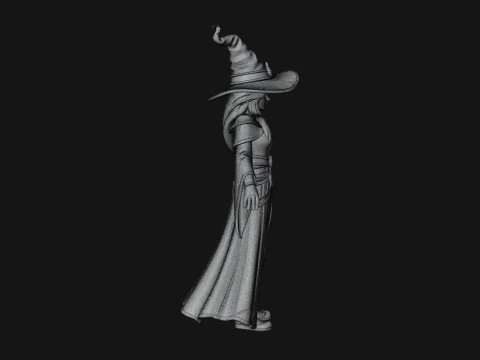 Witch Hat Sorcerer Statue Design 25 - 3D Print Model 3D Print Model